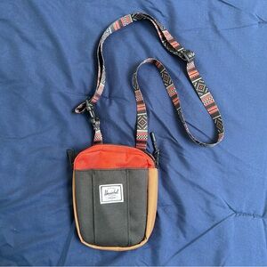 Herschel Crossbody Bag - Black, Orange, and Brown